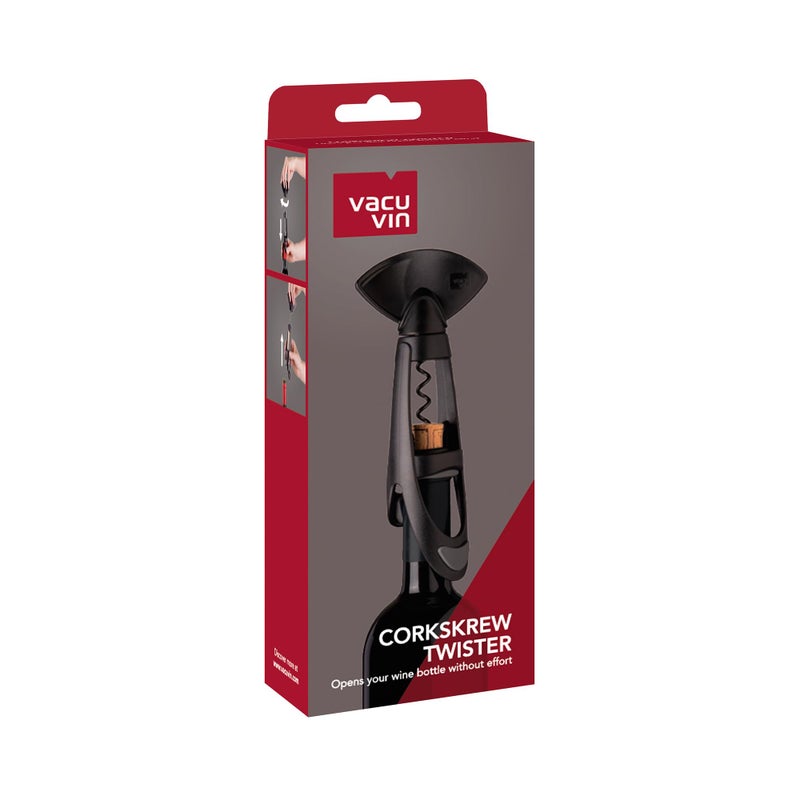 Vacu Vin Twister Corkscrew â€“ Easy-Turn Wine Opener with Comfortable Grip â€“ Removes Corks Smoothly in One Motion â€“ Manual Corkscrew for Natural & Synthetic Corks â€“ Durable & Ergonomic Design - Image 5
